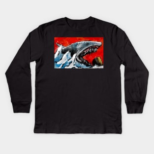 Jaws Sea Action Kids Long Sleeve T-Shirt